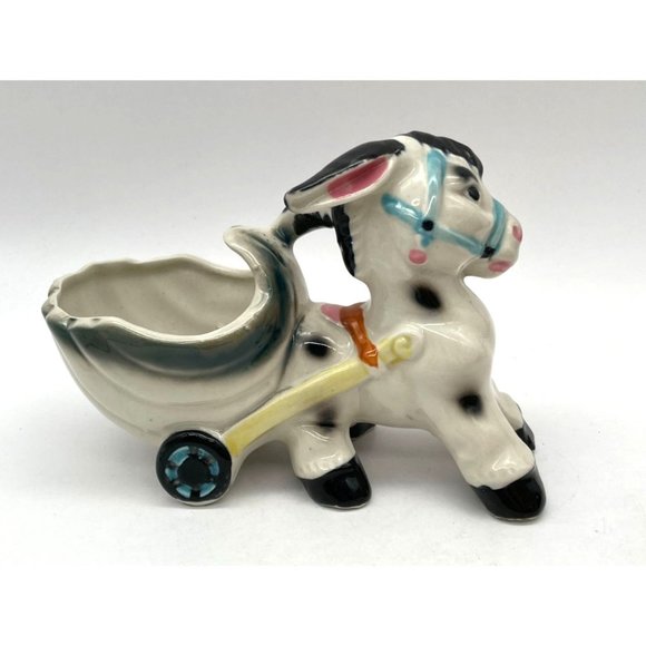 Vtg. Donkey with Cart Planter Made in Japan by Trimont - Picture 6 of 7